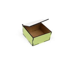 CAIXA EM MDF -10x10 VERDE