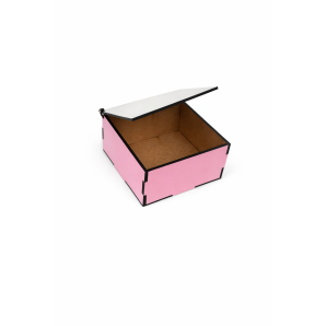 CAIXA EM MDF -10x10 ROSA