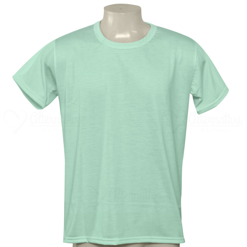 Camiseta Verde Adulto  Poliéster Para Sublimação