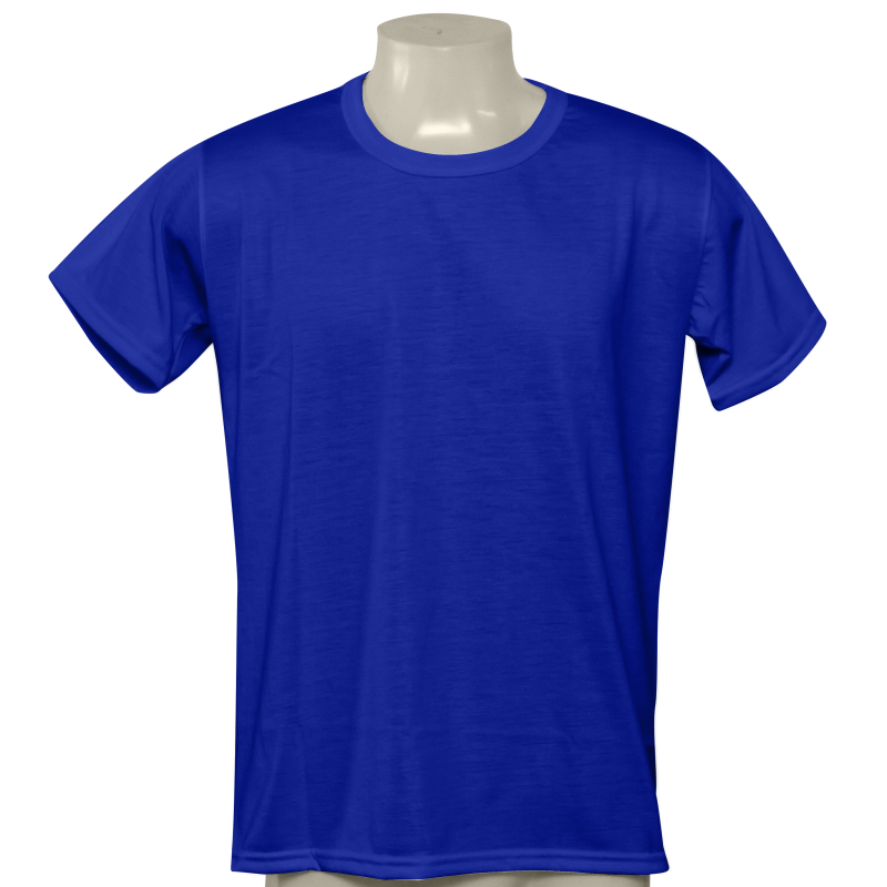 Camiseta Azul RoyalAdulto  Poliéster Para Sublimação