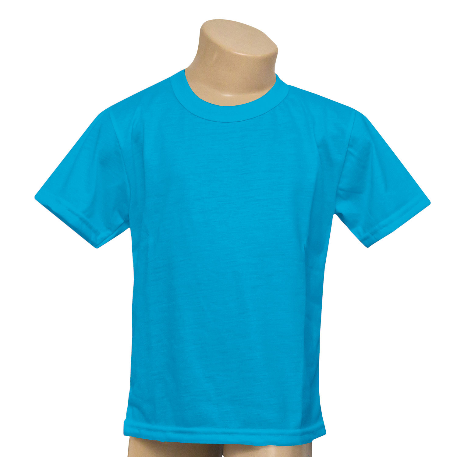 Camisa Infantil Azul Neon Poliéster Para Sublimação
