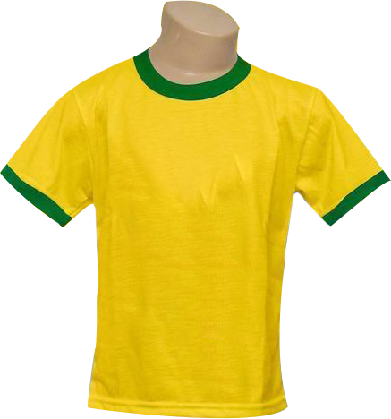 CAMISA INFANTIL POLIESTER AMARELO /DEBRUM VERDE- EDIÇÃO ESPECIAL COPA