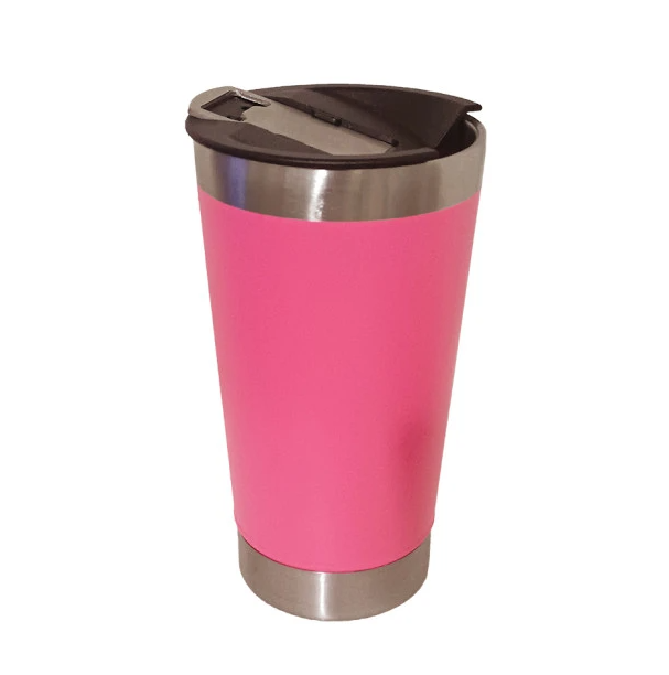 Copo Térmico Inox PINK C/ Abridor de Garrafa