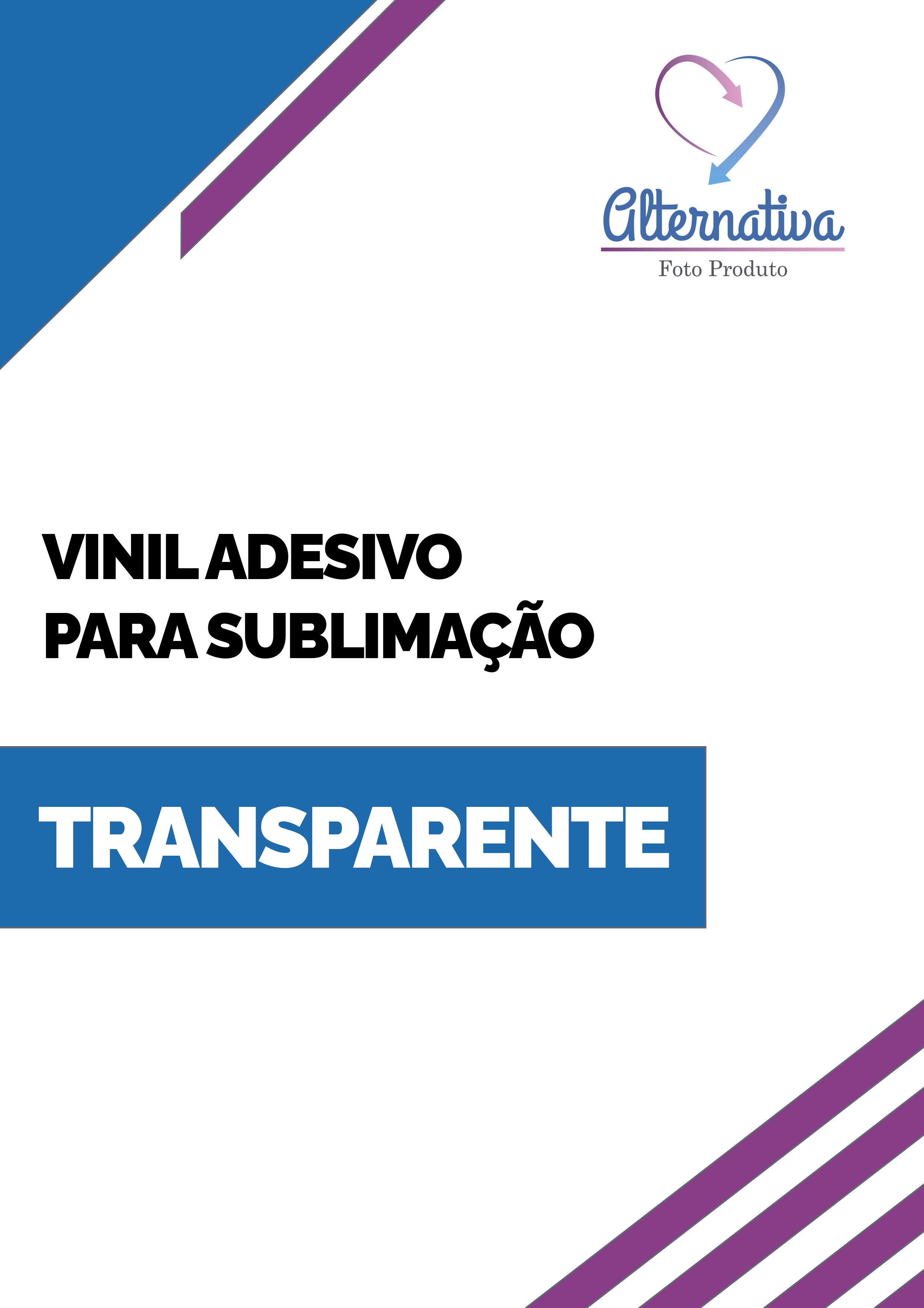 Vinil Adesivo Transparente Sublimático A4 C/ 10 unidades