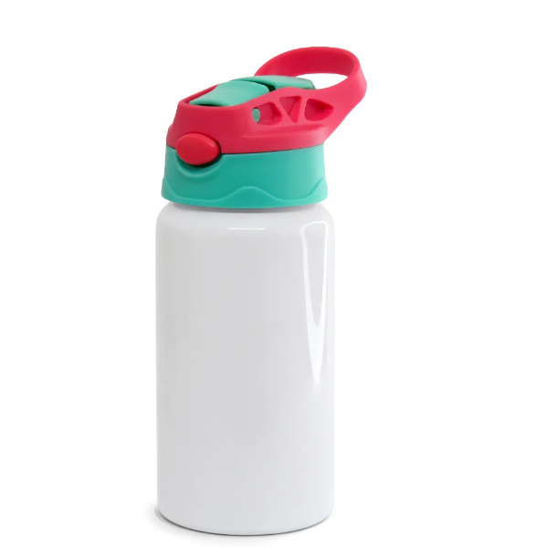 SQUEEZE ALUMINIO 500ML- TAMPA VERMELHO E VERDE