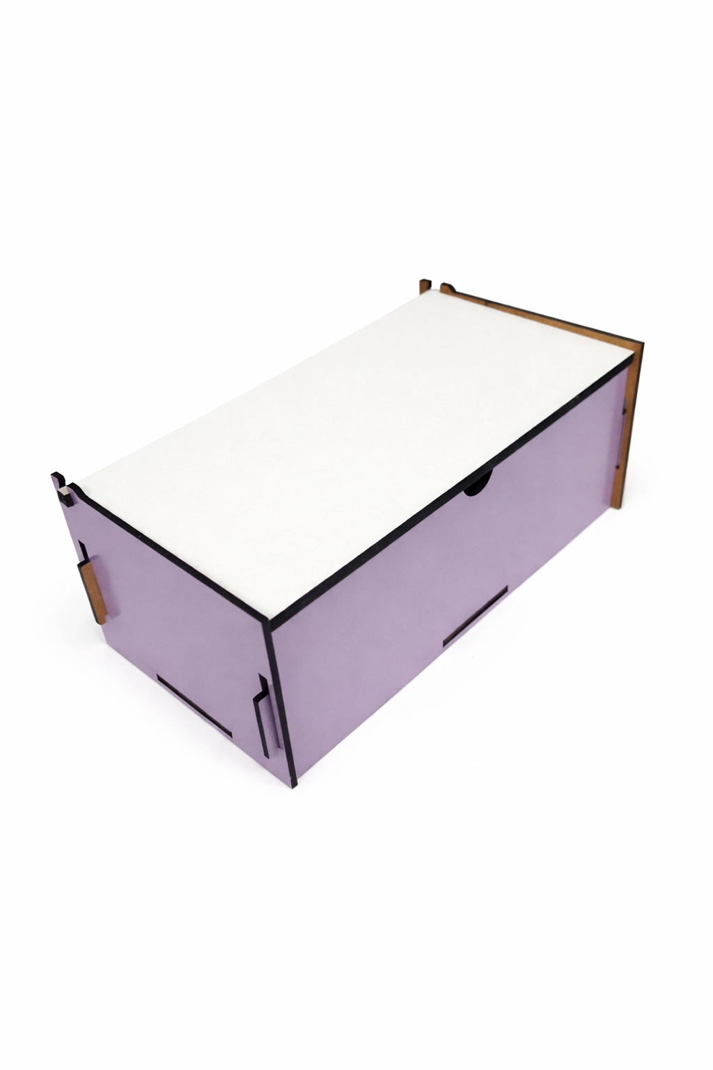 CAIXA EM MDF PARA 2 CANECAS-LILÁS