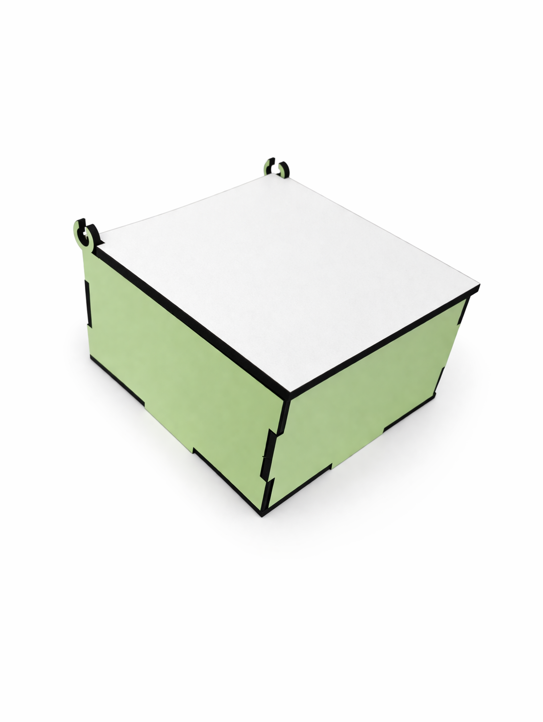 CAIXA EM MDF -10x10 VERDE