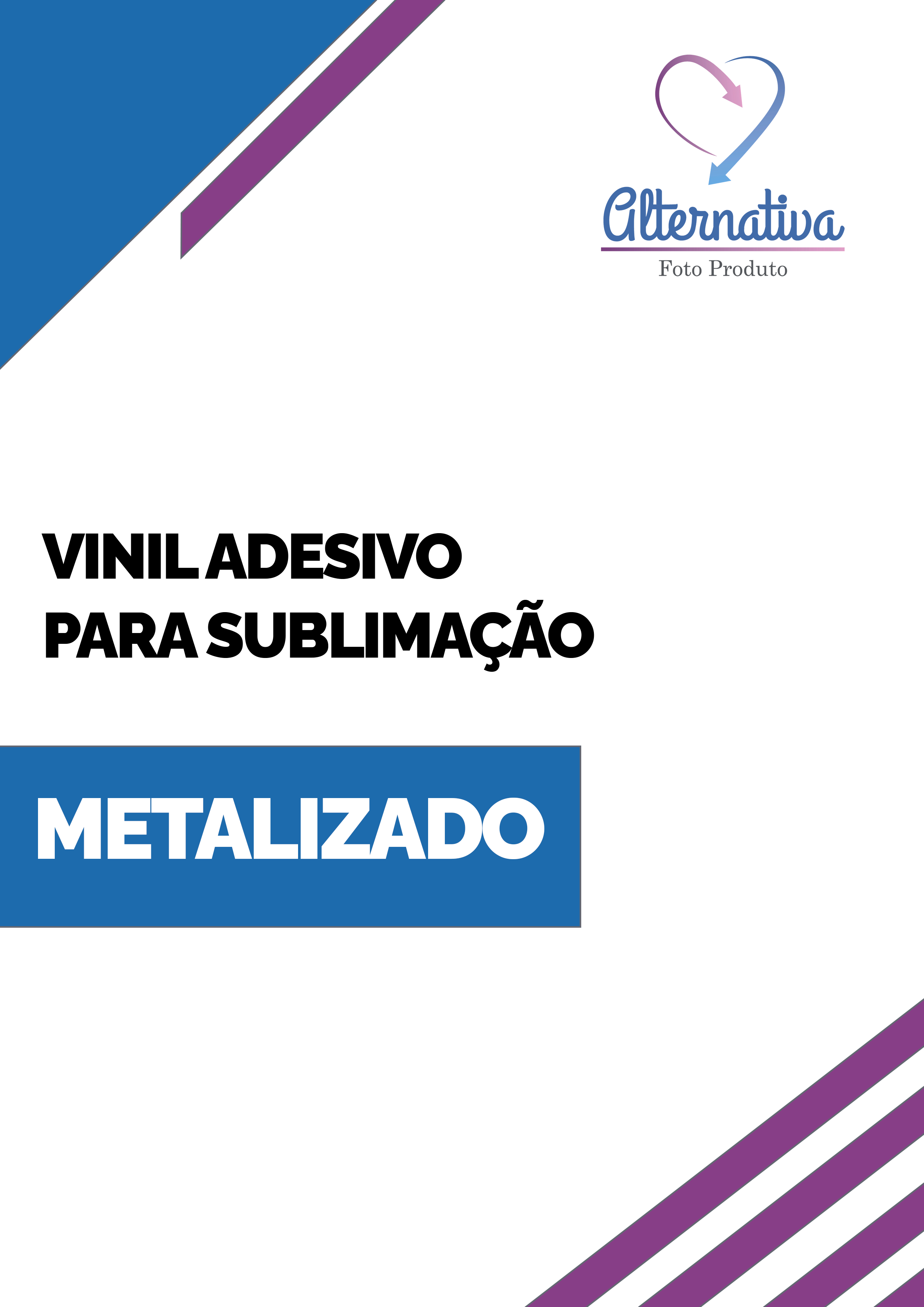 Vinil Adesivo Metalizado Sublimático A4 C/ 10 unidades