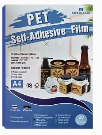 Vinil Adesivo Transparente Sublimático A4 C/ 20 unidades