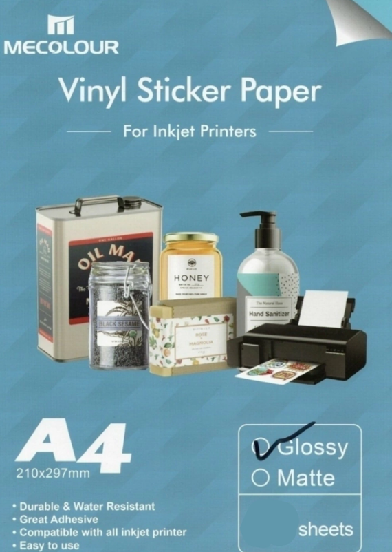 Vinil Adesivo Branco Sublimático A4 C/ 20unidades