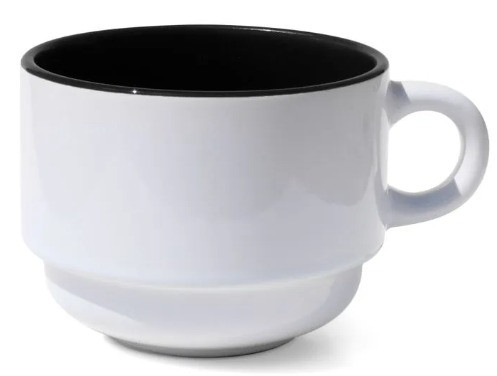 XÍCARA CERAMICA 150ML- P/ TORRE- PRETA