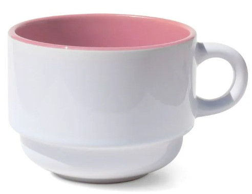 XÍCARA CERAMICA 150ML- P/ TORRE- ROSA