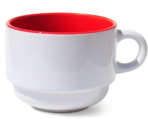 XÍCARA CERAMICA 150ML- P/ TORRE- VERMELHA