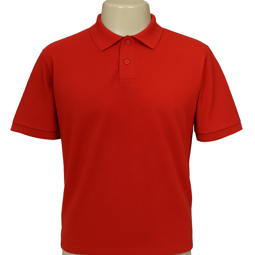 Camisa Polo Masculina Vermelha TECIDO PIQUET