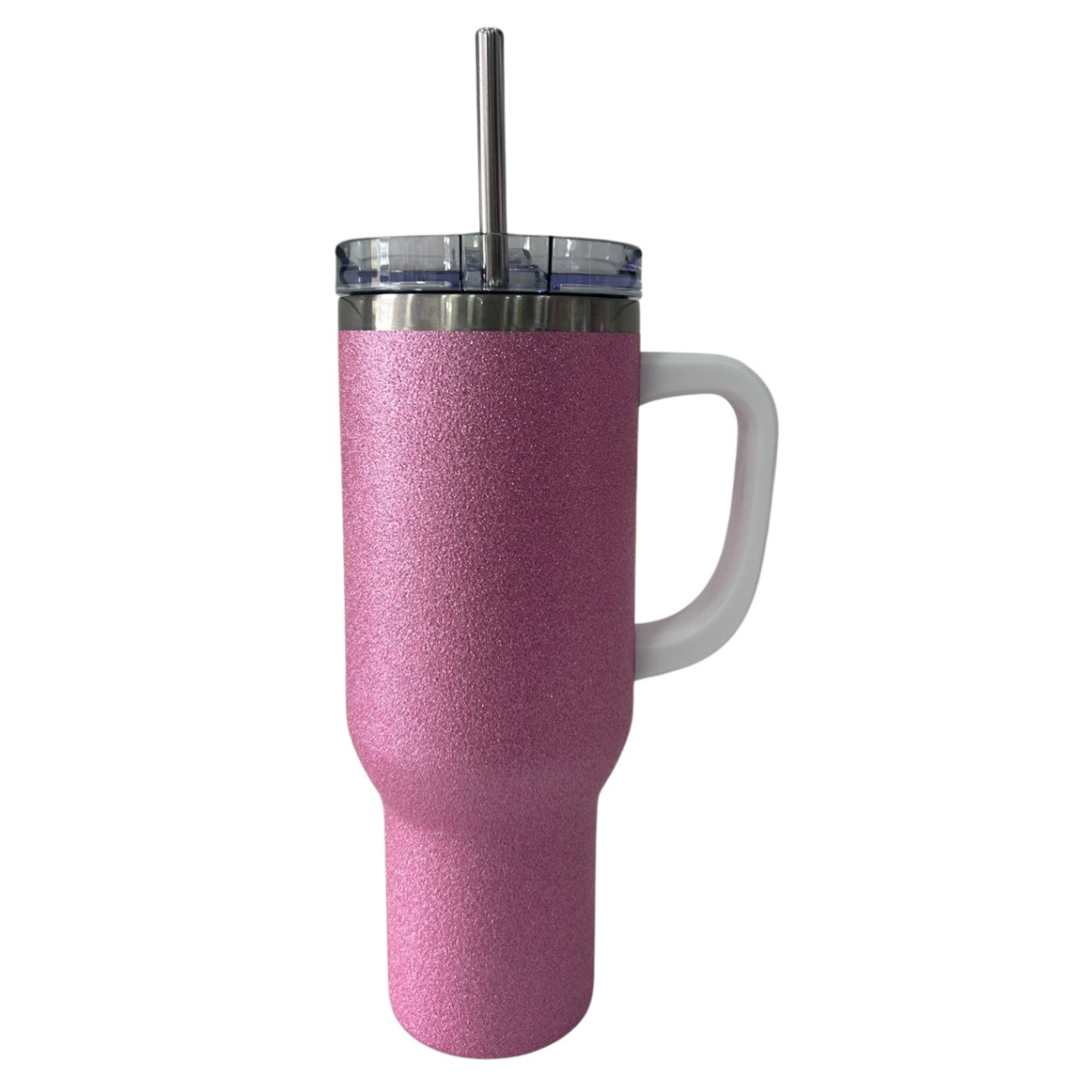 COPO TÉRMICO SUBLIMAÇÃO ROSA GLITTER- 1200ML
