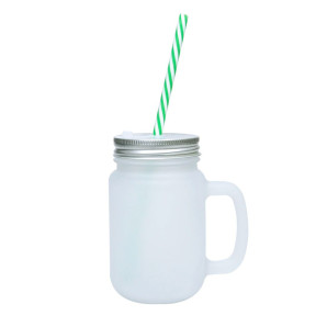 JARRA DE VIDRO C/ TAMPA - CANUDO 350 ML