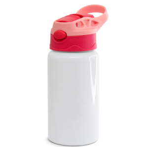 SQUEEZE ALUMINIO  500ML- TAMPA ROSA E VERMELHO