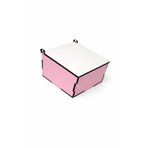 CAIXA EM MDF -10x10 ROSA