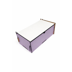 CAIXA EM MDF PARA 2 CANECAS-LILÁS