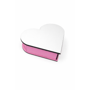 CAIXA MDF EM FORMATO CORAÇÃO ROSA