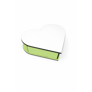 CAIXA MDF EM FORMATO CORAÇÃO VERDE