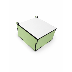 CAIXA EM MDF -10x10 VERDE