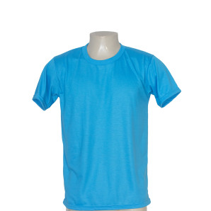 Camisa Poliéster Tradicional Azul Neon