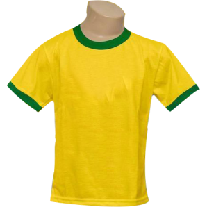 CAMISA INFANTIL POLIESTER AMARELO /DEBRUM VERDE- EDIÇÃO ESPECIAL COPA