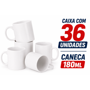 CANECA BRANCA 180 ML IMPORTADA-CX 36