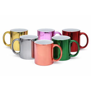 Caneca Cerâmica Cromada 