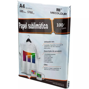 PAPEL SUBLIMATICO MECOLOUR A4-100 folhas