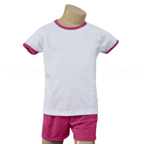 Pijama Infantil Curto Rosa