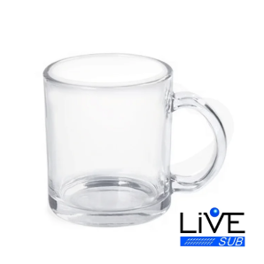CANECA 325ML VIDRO TRANSP. LIVE