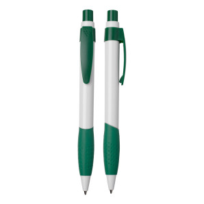 CANETA PLÁSTICA VERDE- PACOTE COM 10 UNIDADES