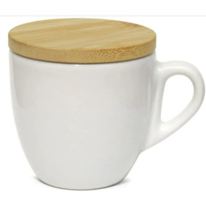 CANECA CONICA 200ML com tampa BAMBU