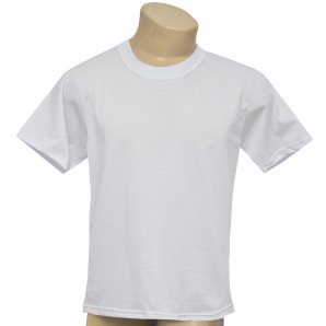 Camiseta Infantil Algodão Penteada 30.1 Branca