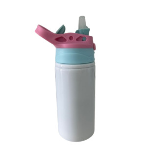 SQUEEZE ALUMINIO 500ML- TAMPA ROSA E AZUL