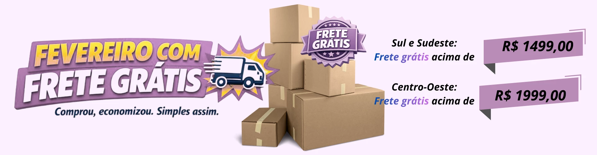 PROMOÇÃO FRETE GRATIS FEVEREIRO 2026