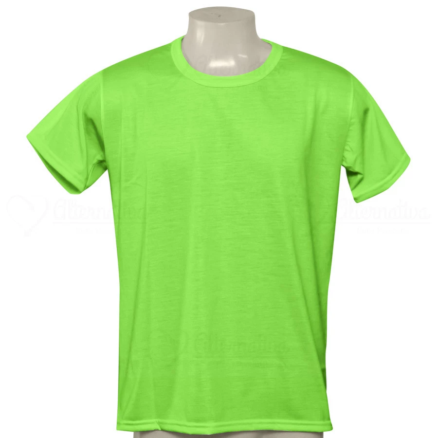 Camiseta Verde Neon Adulto | Poliéster Para Sublimação
