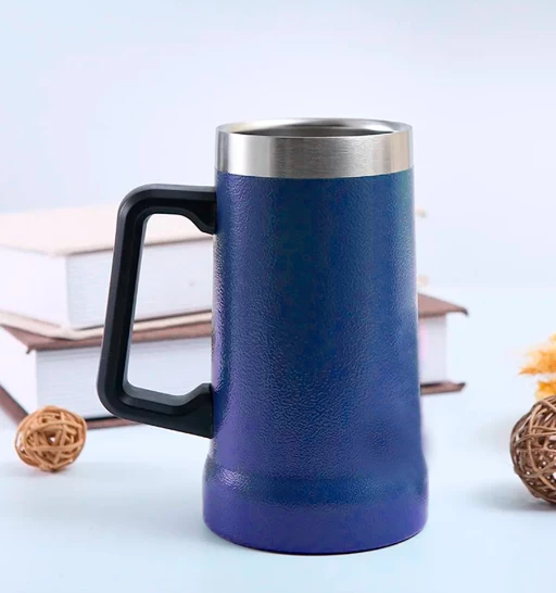 CANECA TÉRMICA INOX 710ML- AZUL
