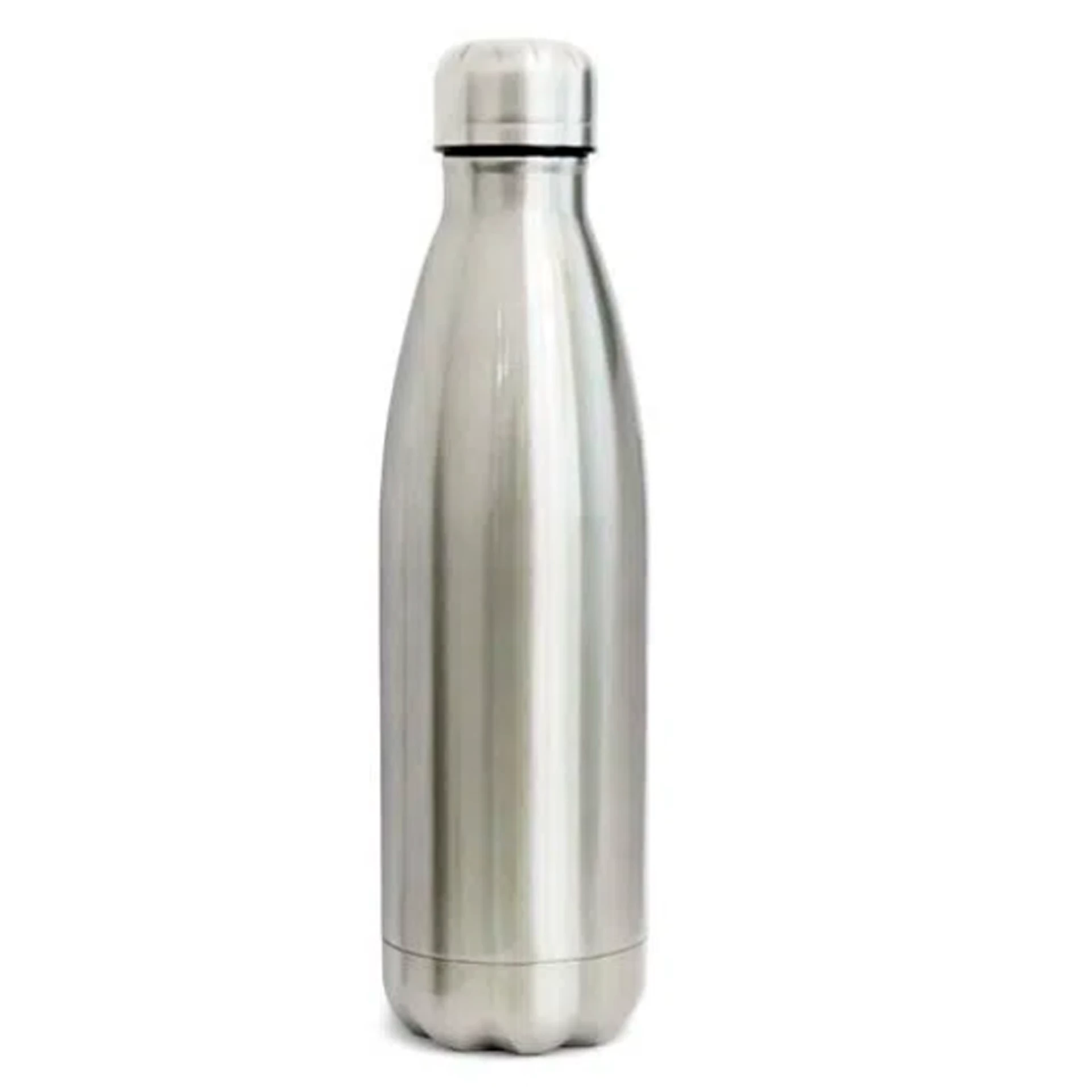 Garrafa Alumínio Modelo Cola Prata 500ml