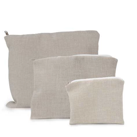 NECESSAIRE EM LINHO - COR BEGE