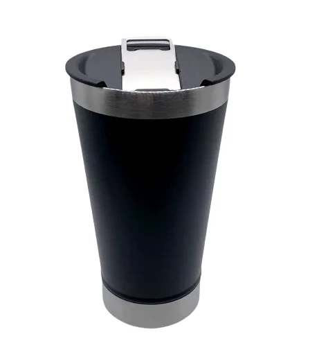 Copo Térmico Inox PRETO C/ Abridor de Garrafa