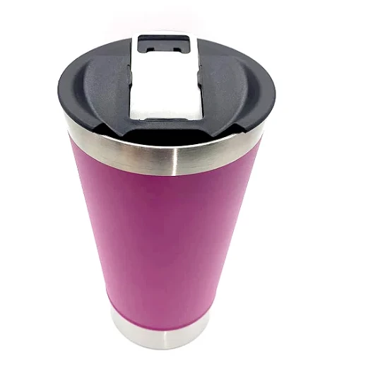 Copo Térmico Inox ROXO C/ Abridor de Garrafa