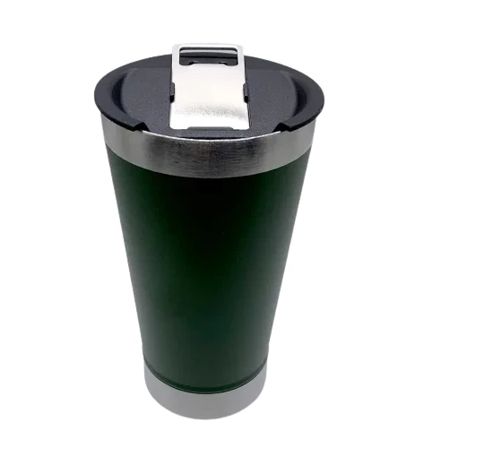 Copo Térmico Inox VERDE C/ Abridor de Garrafa