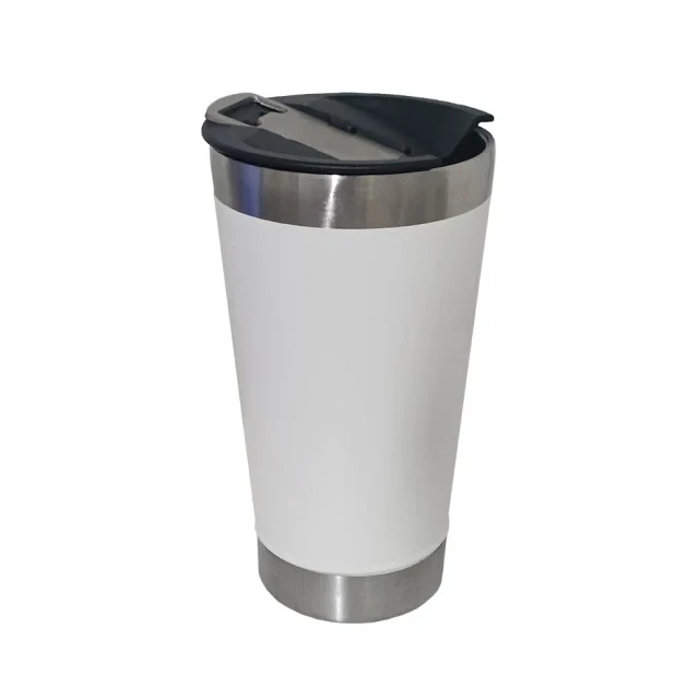 Copo Térmico Inox BRANCO C/ Abridor de Garrafa