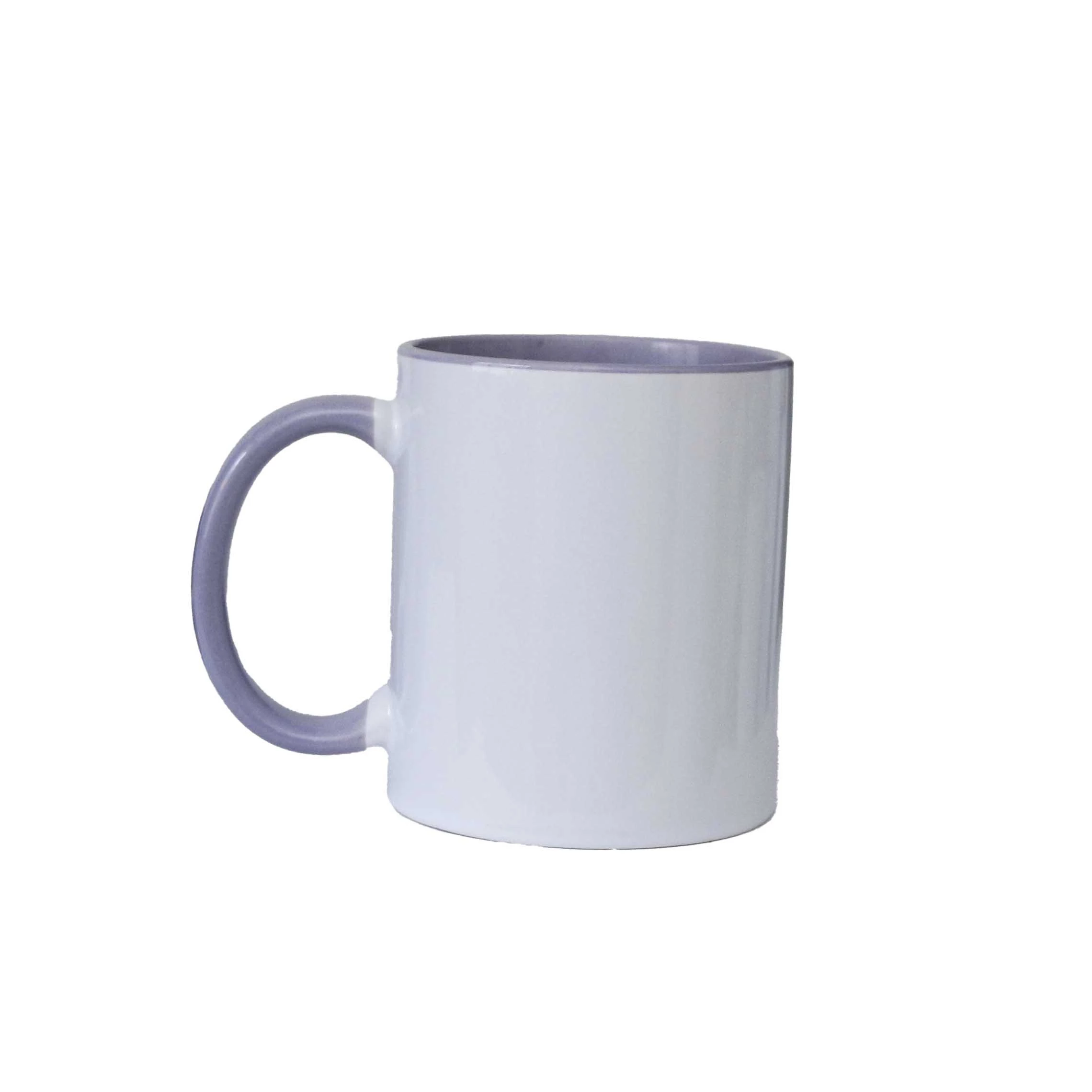 Caneca de Cerâmica Interior e Alça lilás
