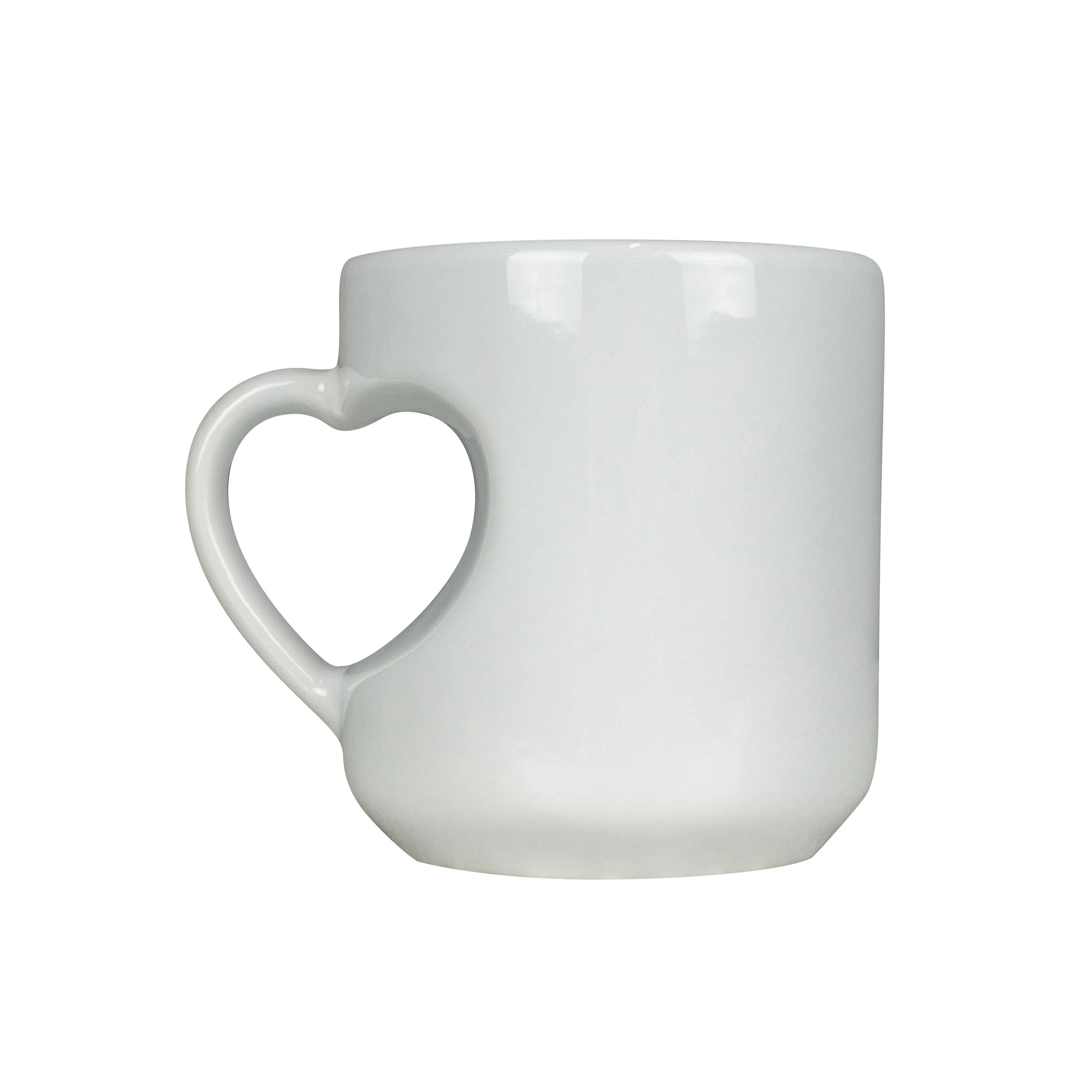CANECA ALÇA E CORPO CORAÇÃO BRANCA 