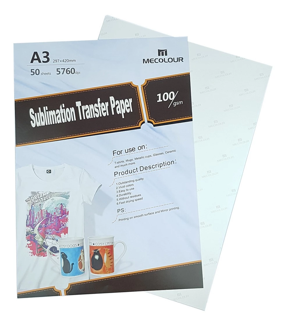 PAPEL SUBLIMATICO MECOLOUR A3-100 folhas