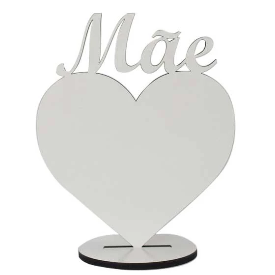MDF MÃE CORAÇÃO - C/ SUPORTE PARA SUBLIMAÇÃO. 
